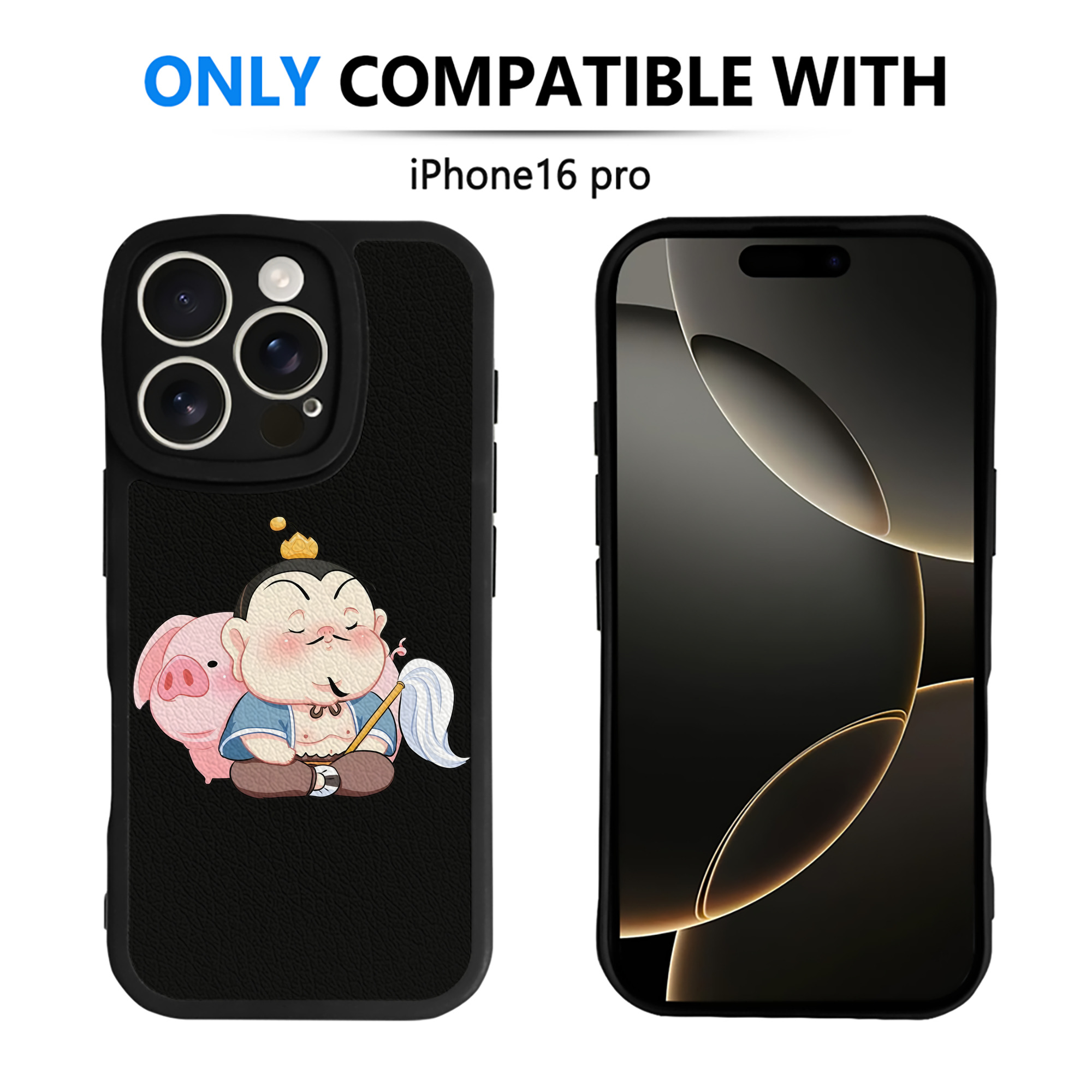 （画像用） Ne Zha 2 ナタ 魔童の大暴れ 【iPhone 16シリーズ対応】シリコンスマホケース（レザー調） 材質：シリコン